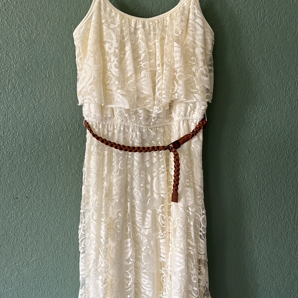 NWT Lily Rose High Low Lace Sundress with belt